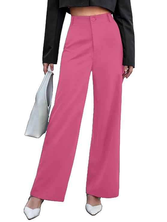 female High Waist Wide Leg Pants bottomwear