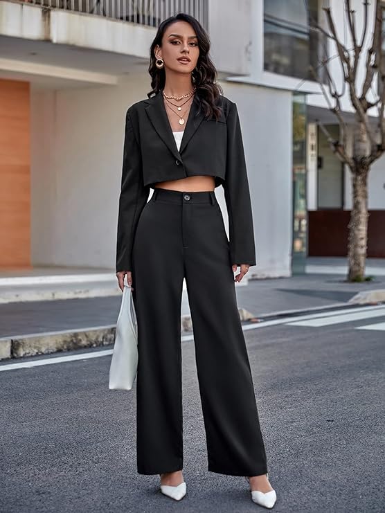 female High Waist Wide Leg Pants bottomwear