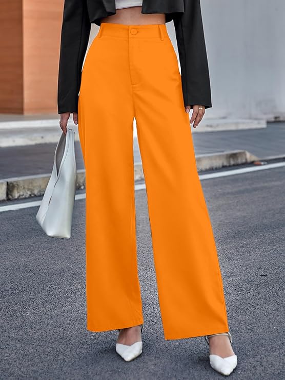 female High Waist Wide Leg Pants bottomwear